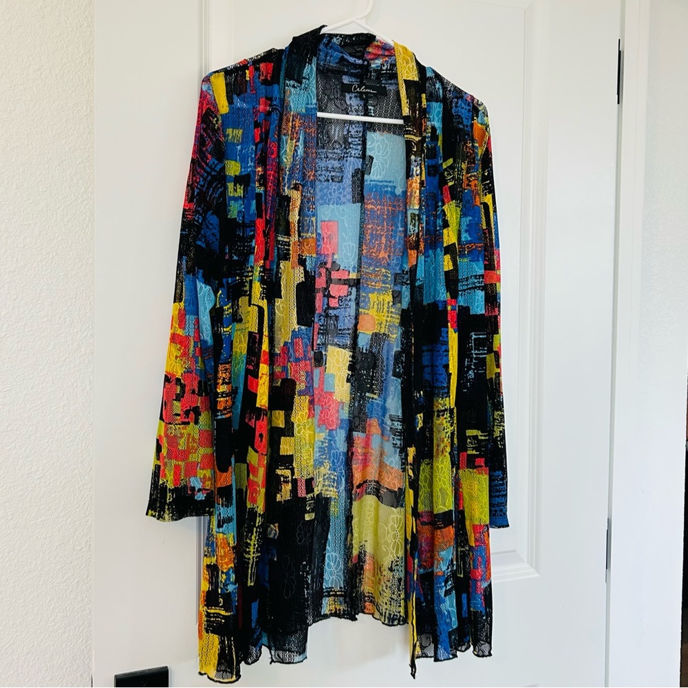 CALEOOA Multicolor Lace Cardigan
